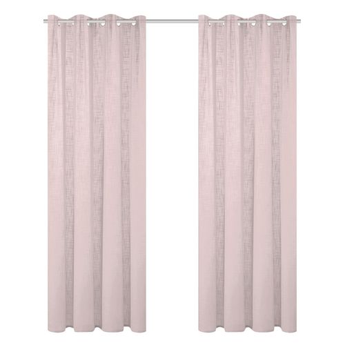Gardine HEINE HOME Gr. 3, rosa (rose), B:140cm H:245cm, Polyester, Gardinen