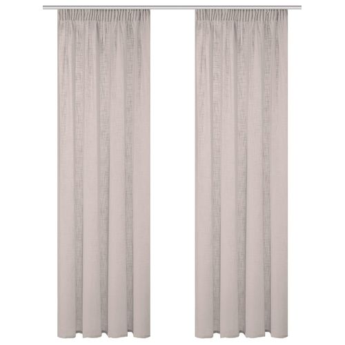 Gardine HEINE HOME Gr. 2, grau (taupe), B:140cm H:225cm, Polyester, Gardinen