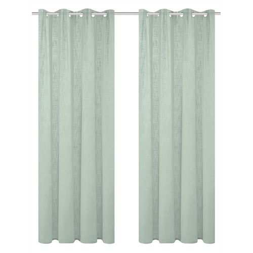 Gardine HEINE HOME Gr. 1, grün (salbei), B:140cm H:160cm, Polyester, Gardinen