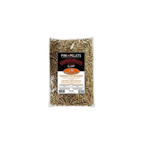 PINI Hartholz Pellets mit Gewürzen Nr. 6 BBQ Gewürze 1,5 Kg zum Grillen Räuchern Smoken