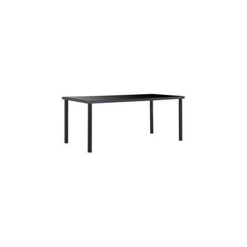 vidaXL Esstisch Schwarz 180 x 90 x 75 cm Hartglas
