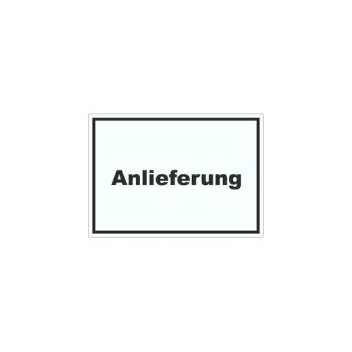 Anlieferung Aufkleber mit Text Annahme waagerecht A4 (210x297mm)