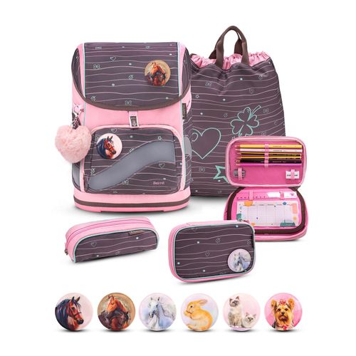 Rucksack Smarty Plus Premium Schulranzen Set 5-teilig Mint Federtasche