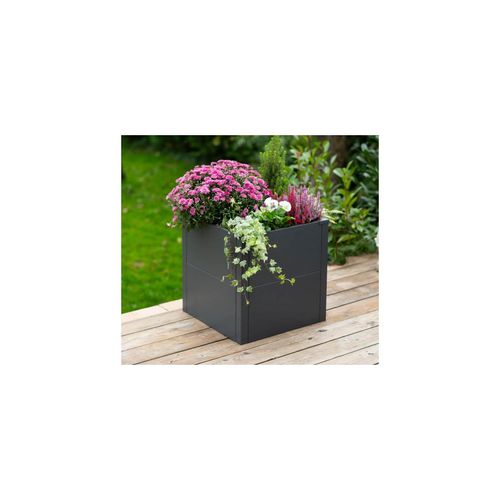 Westmann Metall Pflanzkübel Talus S Anthrazit 50x50x50cm