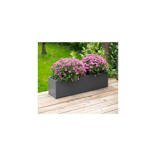 Westmann Metall Pflanzkübel Talus M Anthrazit 25x100x27cm