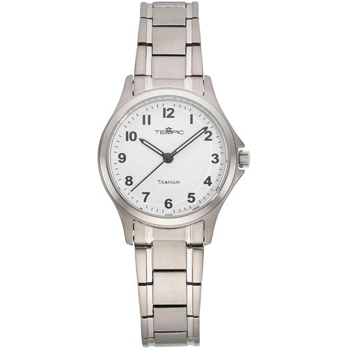 Titanuhr TEMPIC, silber (titansilberfarben), Armbanduhren, Damen, Quarzuhr, Armbanduhr, Damenuhr, analog, Titanarmband
