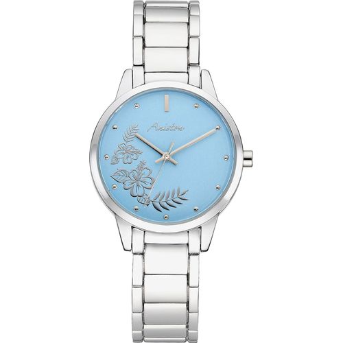 Quarzuhr, silber (silberfarben, hellblau), ANISTON JEWELRY & WATCHES, Armbanduhren, Damen, Armbanduhr, Damenuhr, analog