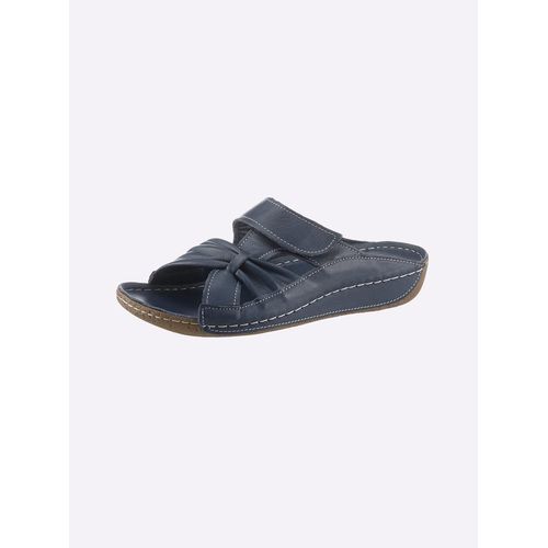 Pantolette ANDREA CONTI, Damen, Gr. 36, blau (royalblau), Glattleder, modisch, Schuhe