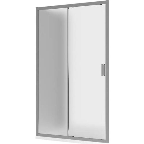 Duschkabine 200 cm mit Frontöffnung und zwei Kristallen aus satiniertem Hartglas - FRASCIO
