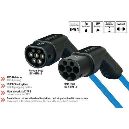 kabelmeister E-Auto-Ladekabel Mode 3, 3-ph. 16A 11kW 7,5m