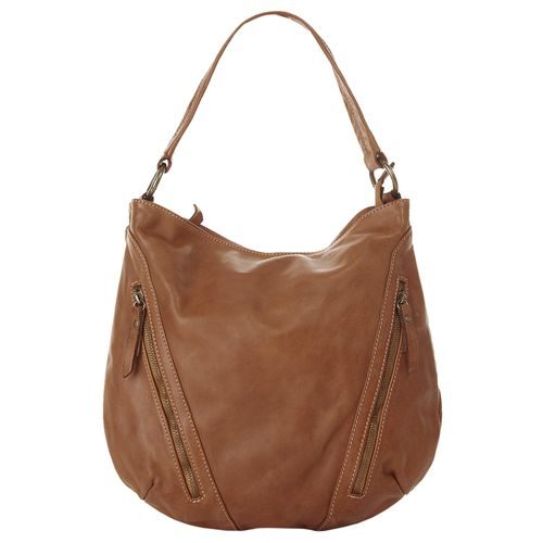 Shopper CLUTY, Damen, Gr. B/H/T: 33cm x 32cm x 9cm onesize, braun (cognac), Leder, vintage, Taschen, echt Leder, Made in Italy