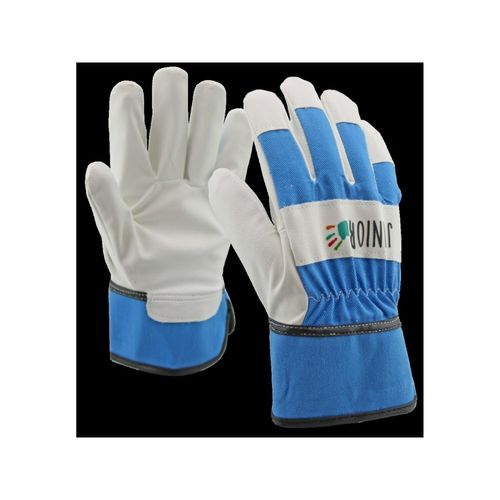 OX-ON Kinderhandschuh PU / Baumwolle blau 6-8 Jahre (93595)