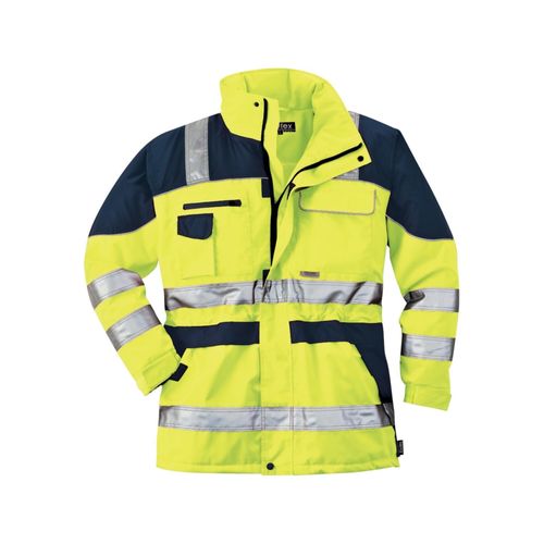 SCHEIBLER Warnparka, Gr. M, gelb/blau