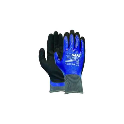 Handschuh M-Safe 14-650,Nitril, Gr. 10, vollbeschichtet ; Majestic (1.14.650.10)