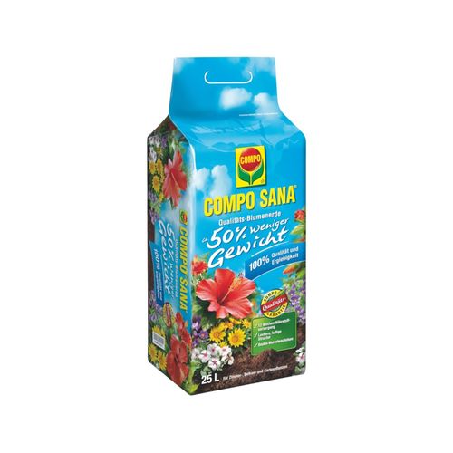 COMPO SANA Blumenerde 25 l, 50% weniger Gewicht (2220004004)