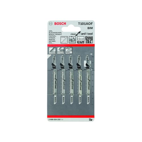 BOSCH Stichsägeblatt T 101 AOF VE à 5 Stück Special for Laminate (2608634233)