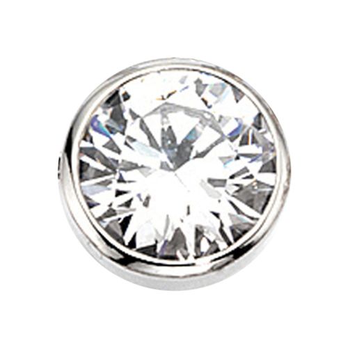 Runder Anhänger JOBO, silber (silber 925), Schmuckanhänger, Damen, Silber 925 (Sterlingsilber), rund 925 Silber mit Zirkonia