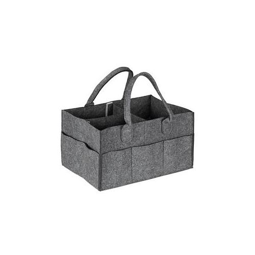 relaxdays Wickeltasche grau