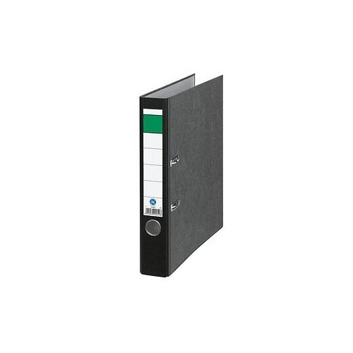 Grüner Balken Ordner schwarz marmoriert Karton 5,0 cm DIN A4