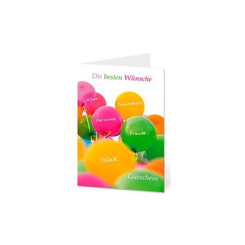 LUMA Gutschein Luftballons mit Innentext DIN B6