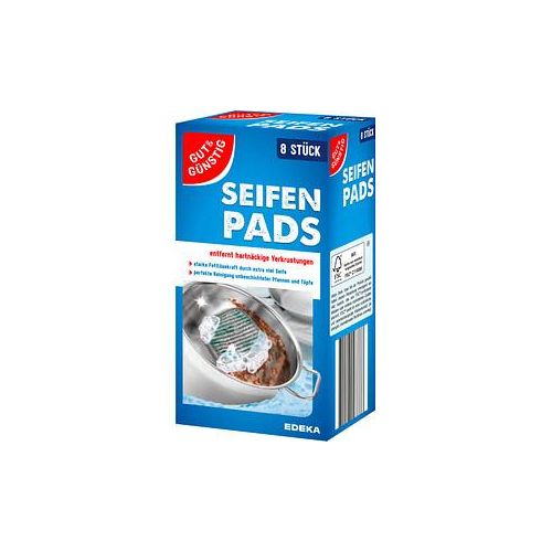 GUT&GÜNSTIG Seifen Pads Stahlwolle, 8 St.