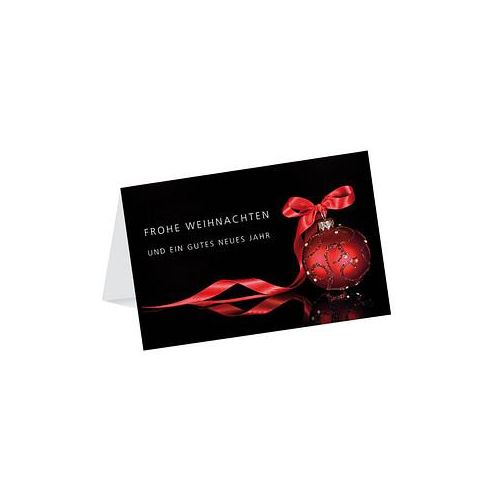 LUMA Weihnachtskarte Weihnachtskugel rot DIN B6