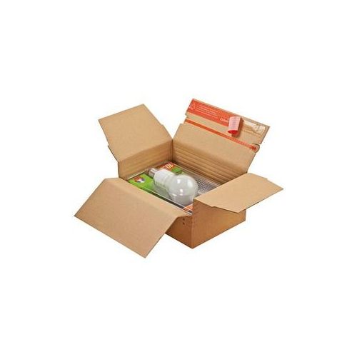 10 ColomPac® Versandkartons Blitzbodenkartons 23,8 x 17,0 x 6,0 - 13,0 cm