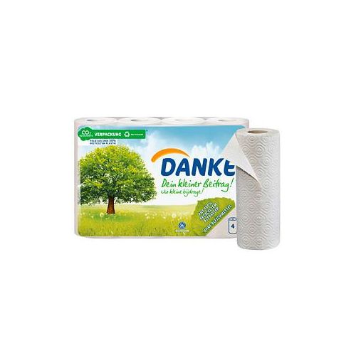 DANKE Küchenrollen 3-lagig, 4 Rollen