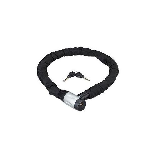relaxdays Fahrradschloss schwarz 100,0 cm