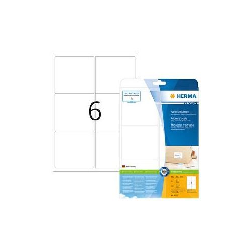 150 HERMA Adressetiketten 4502 weiß 99,1 x 93,1 mm