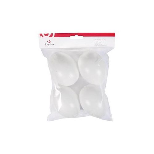 Rayher Plastik-Figuren weiß Eier Ø 10,0 cm 4 St.