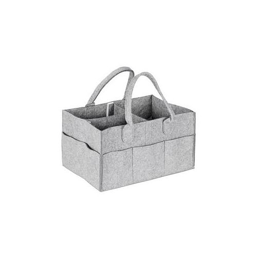 relaxdays Wickeltasche grau
