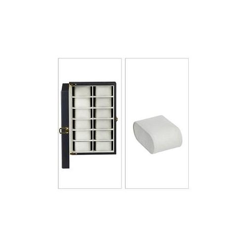 relaxdays Uhrenbox schwarz 31,0 x 20,0 x 8,0 cm