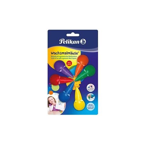 Pelikan wachsmalmäuse® Wachsmalstifte farbsortiert, 6 St.