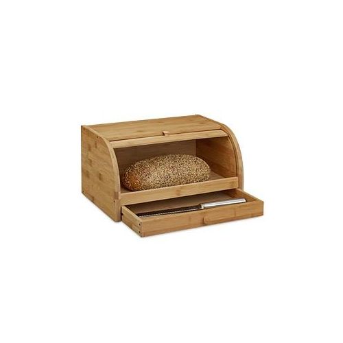relaxdays Brotkasten braun