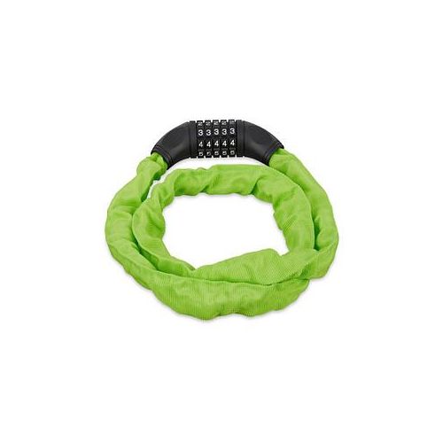 relaxdays Fahrradschloss grün 120,0 cm