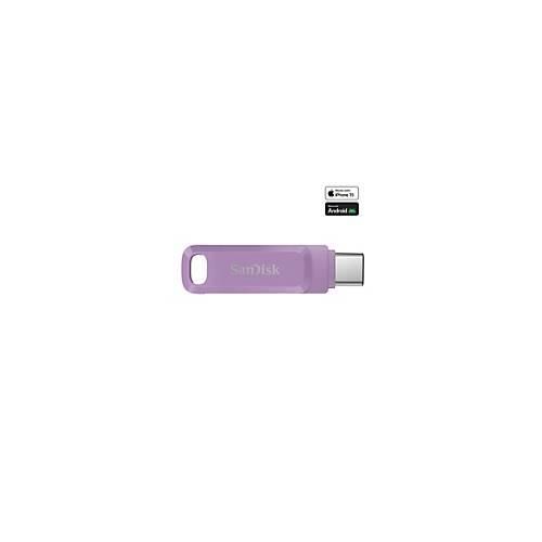 SanDisk Ultra Dual Drive Go - USB-Flash-Laufwerk - 256 GB - USB 3.2 Gen 1 / USB-C - Lavendel