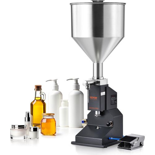 5–50ml Abfüllmaschine Manuell Flüssigkeitsabfüllmaschine aus lebensmittelechtem Edelstahl 304 Silikon PTFE kompatibel mit 500-W-Luftkompressor Filling Machine Zum Abfüllen von Honig Öl Essenz