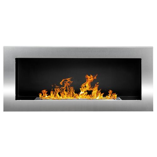 Gel- und Wand - Ethanol - Kamin, Edelstahl, 90 cm