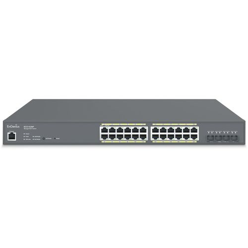 EnGenius Netzwerk Switch 24 Ports Gigabit Ethernet PoE Managed L2+ Grau