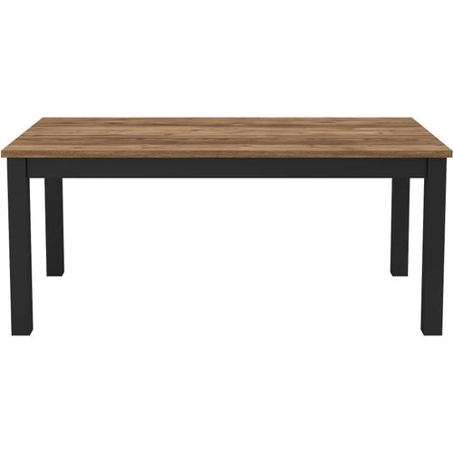Esstisch OKAL – 180 cm, Appenzeller Fichte / schwarz