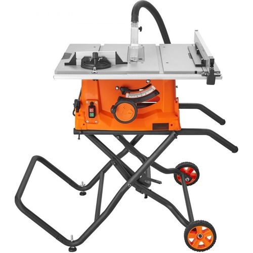 Tischkreissäge 1800W - Mit Tischsäge Ø254mm 4800U/min - Schnitthöhe 85mm bei 90° - 55mm bei 45° Schrägschnitt - Winkelanschlag -60/60 - Perfekt für Holzschneiden und DIY Holzbearbeitungsprojekte.