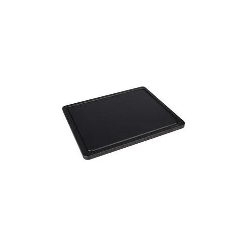 Schneidebrett mit Saftrille, HDPE schwarz - 32,5x26,5x1,4cm