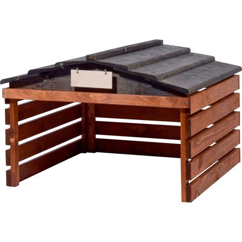 dobar Mährobotergarage braun/schwarz