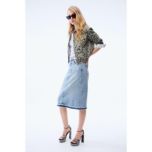 Joop Jeans Jeansrock »Romy«, mit Fransensaum