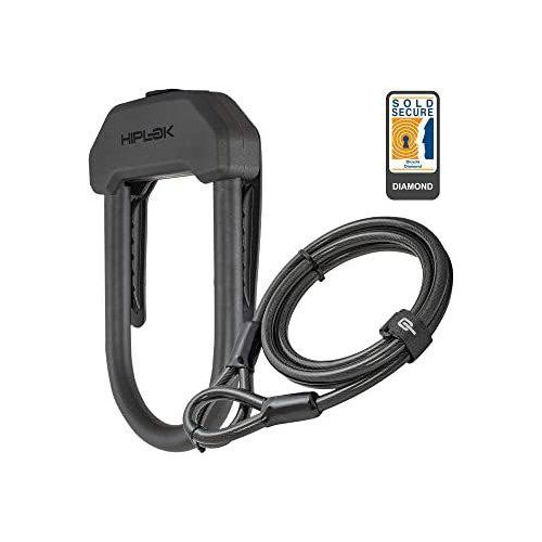 Hiplok DX Plus Bügelschloss D, Klipp, inkl. Kabel 2 m all black
