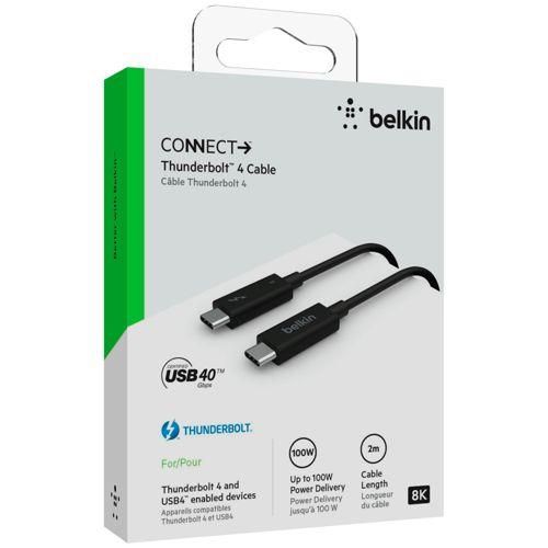 Belkin Thunderbolt 4-Kabel USB-C 40Gb/s 100W 2,0m INZ002bt2MBK