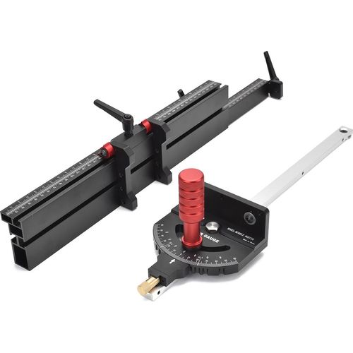 Holzbearbeitung Gehrungsschiene für T-Tracks Zaun, DIY Tischkreissäge Router Box Joint Jig und Zubehör