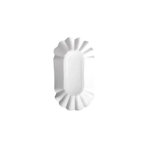 Schale oval, Pappe pure weiß - 10,5x20,0x3,5cm (250 Stk.)