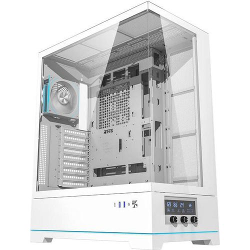 Darkflash Dy451L Pro Computergehäuse (Weiß) + 1 Lüfter